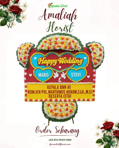 Papan Bunga Pernikahan Keturen